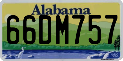 AL license plate 66DM757