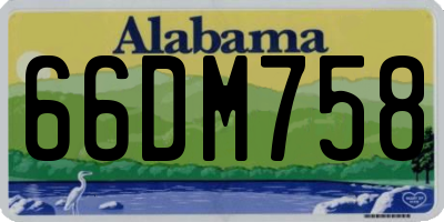 AL license plate 66DM758