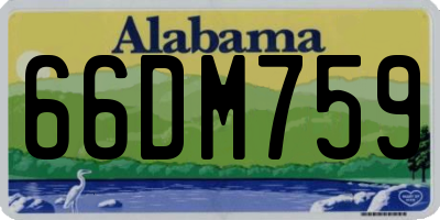 AL license plate 66DM759