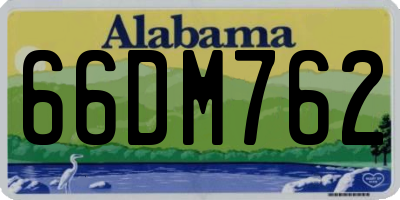 AL license plate 66DM762