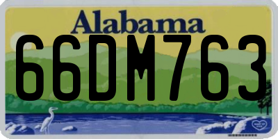AL license plate 66DM763