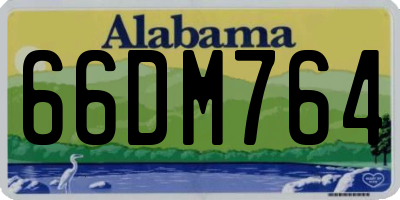 AL license plate 66DM764