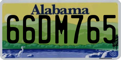 AL license plate 66DM765