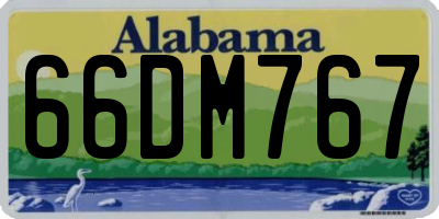AL license plate 66DM767