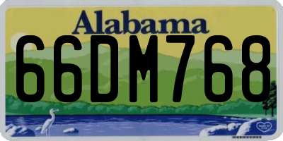 AL license plate 66DM768
