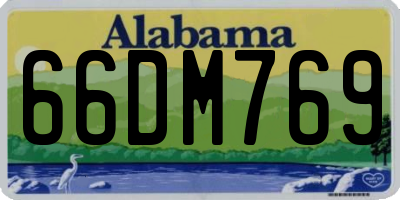 AL license plate 66DM769