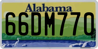 AL license plate 66DM770