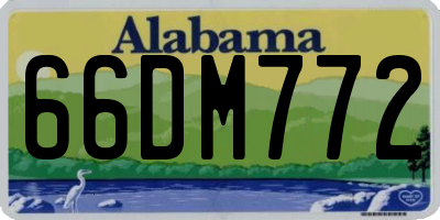 AL license plate 66DM772