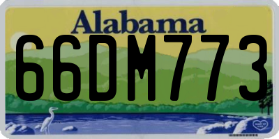 AL license plate 66DM773