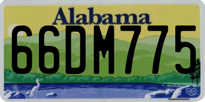 AL license plate 66DM775