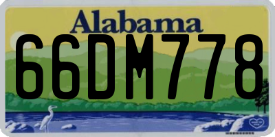 AL license plate 66DM778