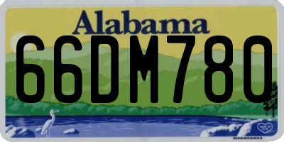 AL license plate 66DM780