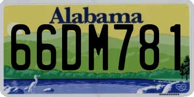 AL license plate 66DM781