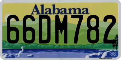 AL license plate 66DM782