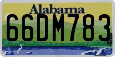 AL license plate 66DM783