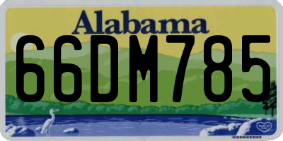 AL license plate 66DM785