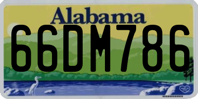 AL license plate 66DM786
