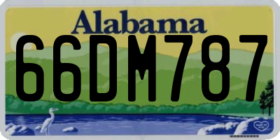 AL license plate 66DM787