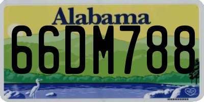 AL license plate 66DM788