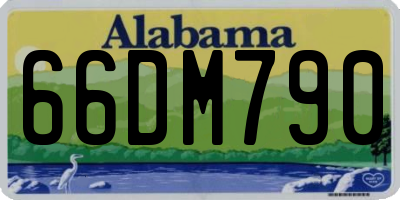 AL license plate 66DM790