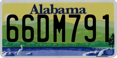 AL license plate 66DM791