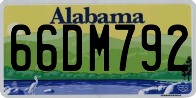 AL license plate 66DM792