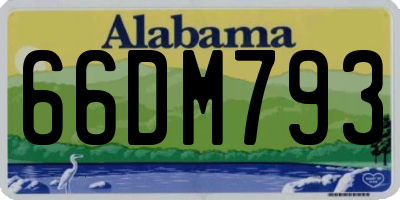 AL license plate 66DM793