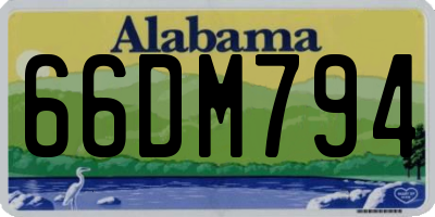 AL license plate 66DM794