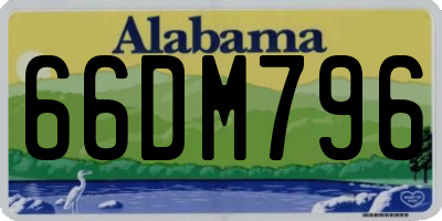AL license plate 66DM796
