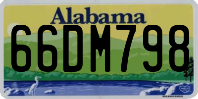 AL license plate 66DM798