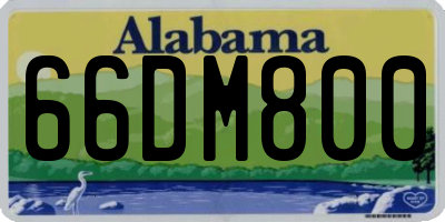 AL license plate 66DM800