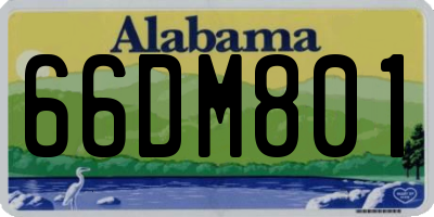 AL license plate 66DM801