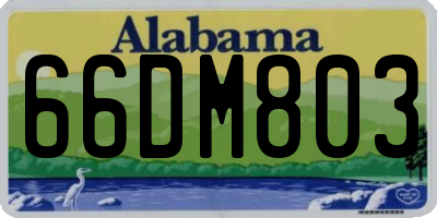 AL license plate 66DM803
