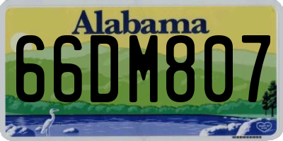 AL license plate 66DM807
