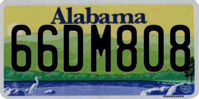 AL license plate 66DM808