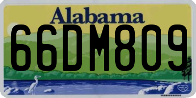 AL license plate 66DM809