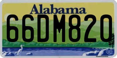 AL license plate 66DM820
