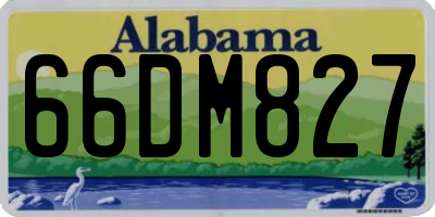 AL license plate 66DM827