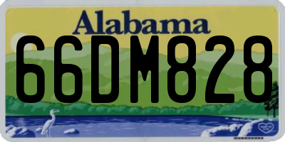 AL license plate 66DM828