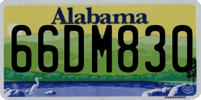 AL license plate 66DM830