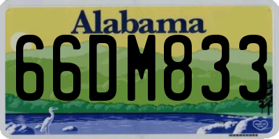AL license plate 66DM833