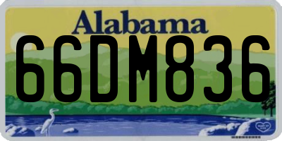 AL license plate 66DM836