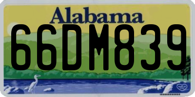 AL license plate 66DM839