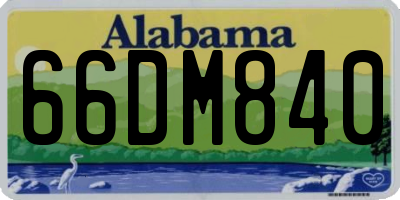 AL license plate 66DM840