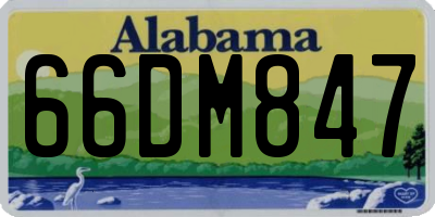 AL license plate 66DM847