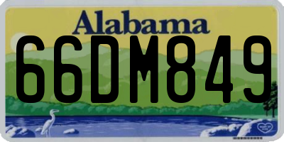 AL license plate 66DM849