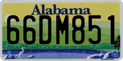 AL license plate 66DM851