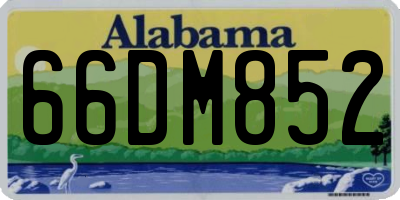 AL license plate 66DM852