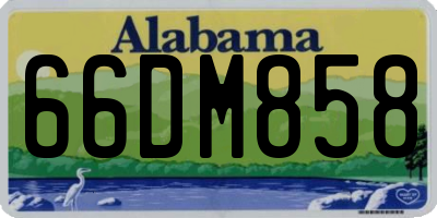 AL license plate 66DM858