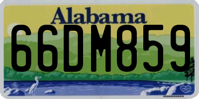 AL license plate 66DM859
